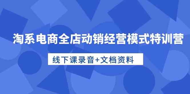 fy3739期-淘系电商全店动销经营模式特训营，线下课录音+文档资料