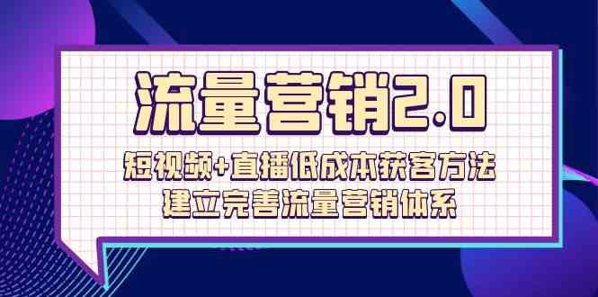 fy3713期-流量营销2.0：短视频+直播低成本获客方法，建立完善流量营销体系（72节）