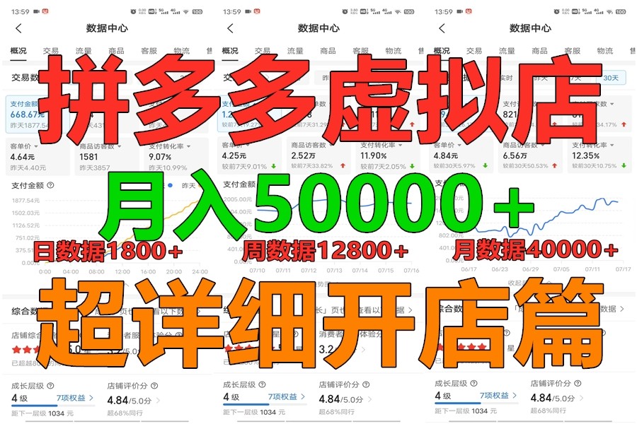 fy3838期-拼多多虚拟电商训练营月入40000+你也行，暴利稳定长久，副业首选