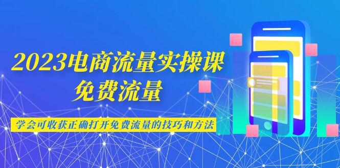 fy1278期-2023电商流量实操课-免费流量，学会可收获正确打开免费流量的技巧和方法