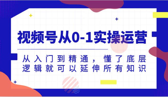 fy1579期-视频号从0-1实操运营，从入门到精通，懂了底层逻辑就可以延伸所有知识