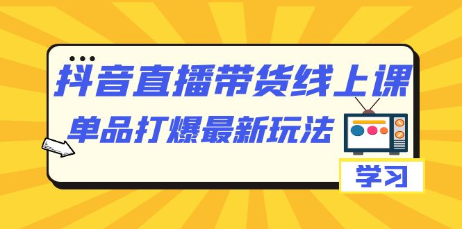 fy1548期-抖音·直播带货线上课，单品打爆最新玩法（12节课）