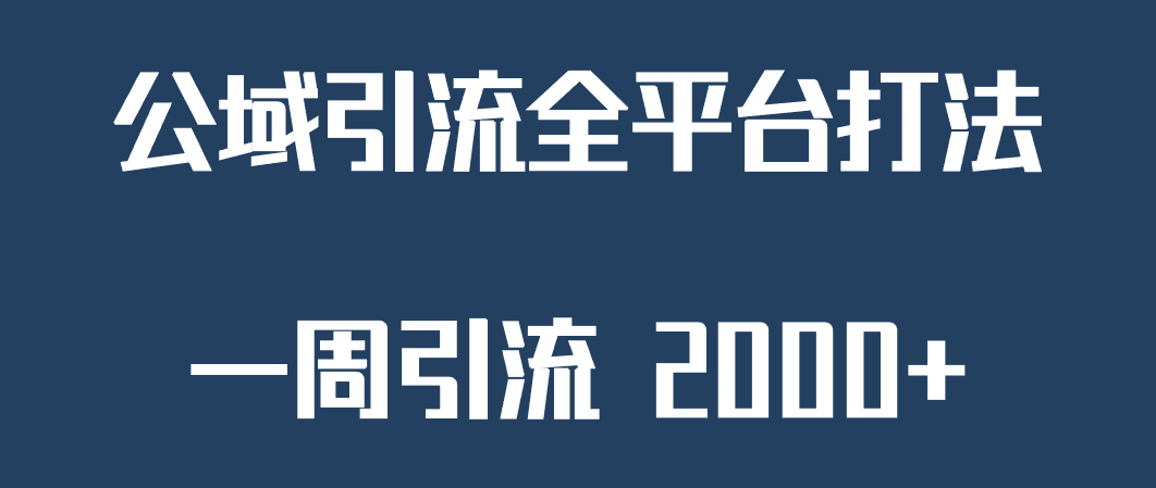 fy1338期-精准获客工具号，一周引流 2000+，公域引流全平台打法