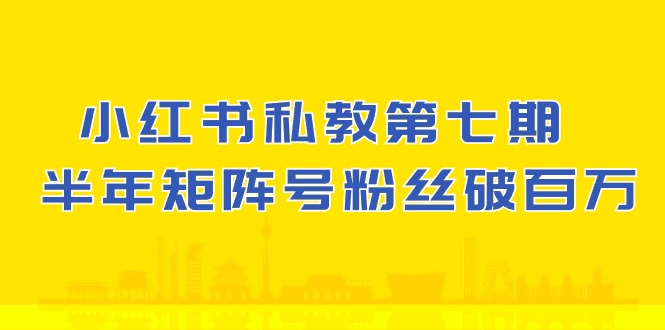 FY4005期-小红书私教第七期，小红书90天涨粉18w，1周涨粉破万 半年矩阵号粉丝破百万