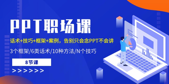 fy3843期-PPT职场课：话术+技巧+框架+案例，告别只会念PPT不会讲（8节课）