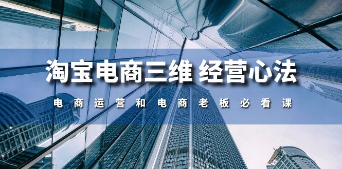 FY4064期-淘宝电商三维经营心法：电商运营和电商老板必看课（59节课）