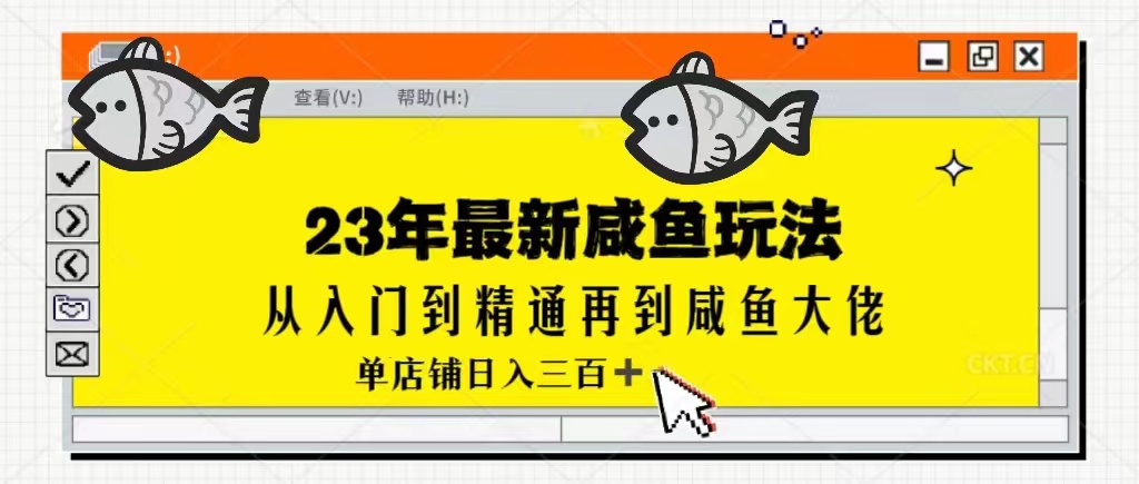 fy1195期-2023最新闲鱼实战课，从入门到精通再到闲鱼大佬，单号日入300+（更新）