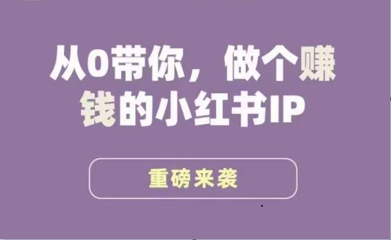 fy1571期-小红书运营大宝典，从0带你做个赚钱的小红书IP