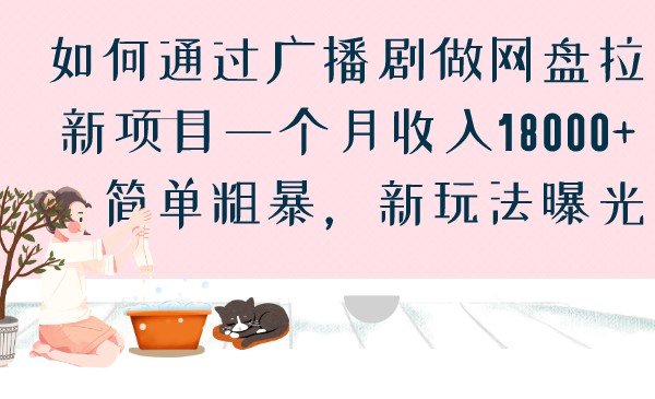 fy1236期-如何通过广播剧做网盘拉新项目一个月收入18000+，简单粗暴，新玩法曝光