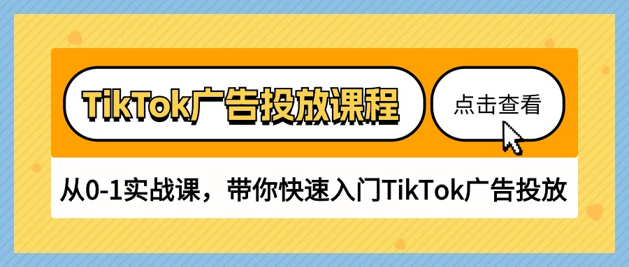 （10731期）TikTok广告投放课程，从0-1实战课，带你快速入门TikTok广告投放（30节课）