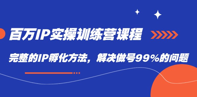 fy1609期-百万IP实战训练营课程，完整的IP孵化方法，解决做号99%的问题