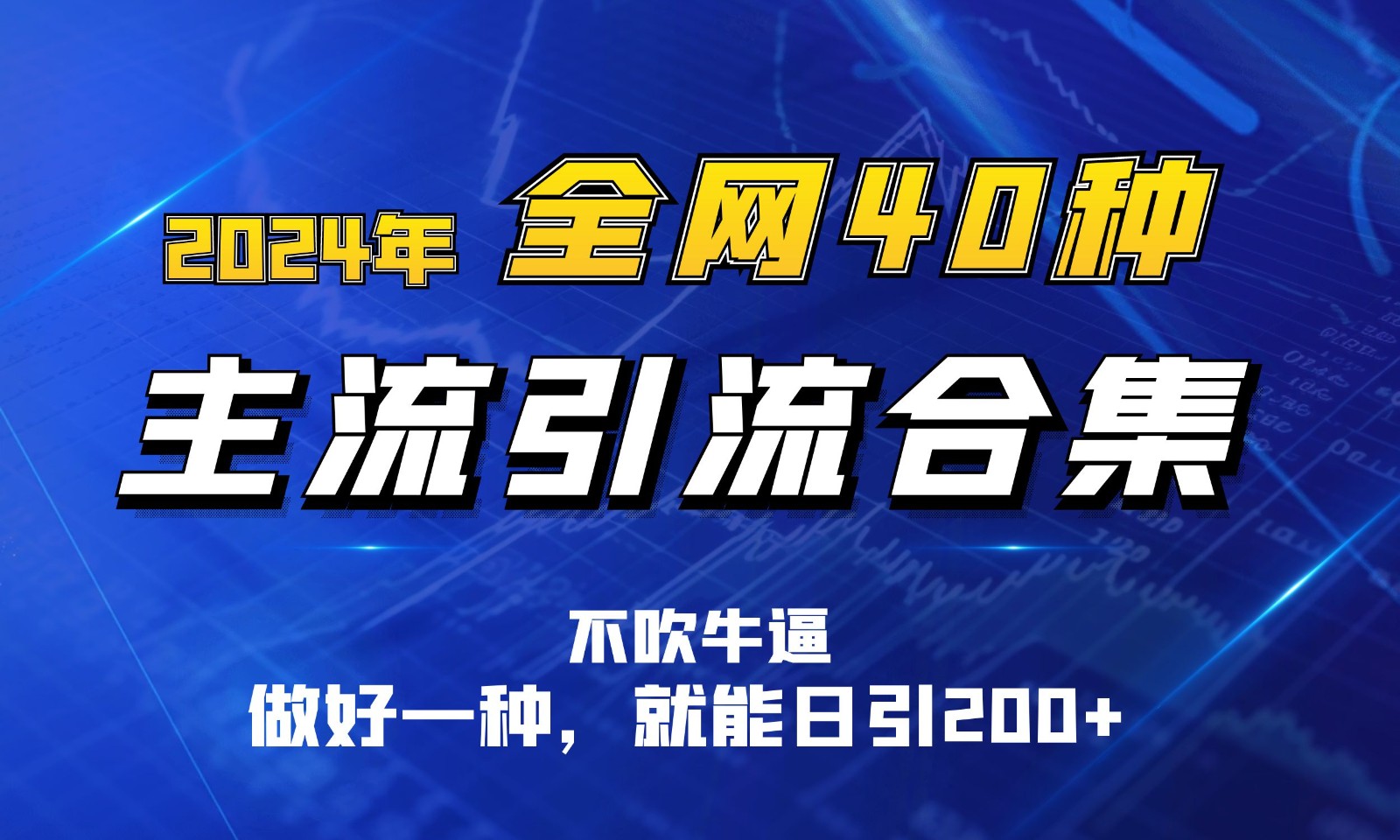 FY4003期-2024年全网40种暴力引流合计，做好一样就能日引100+