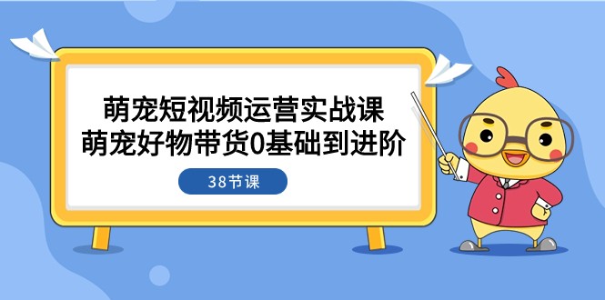 fy1945期-萌宠·短视频运营实战课：萌宠好物带货0基础到进阶（38节课）