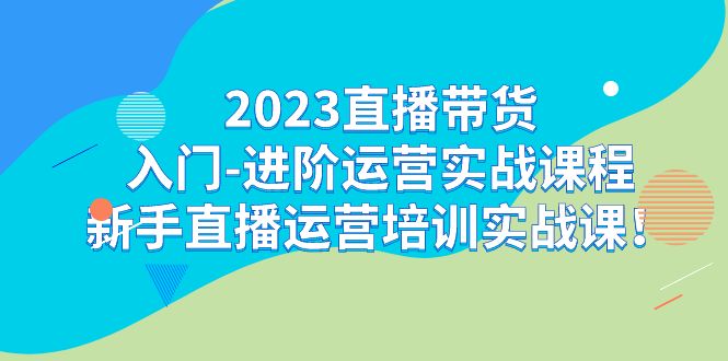 fy1522期-2023直播带货入门-进阶运营实战课程：新手直播运营培训实战课