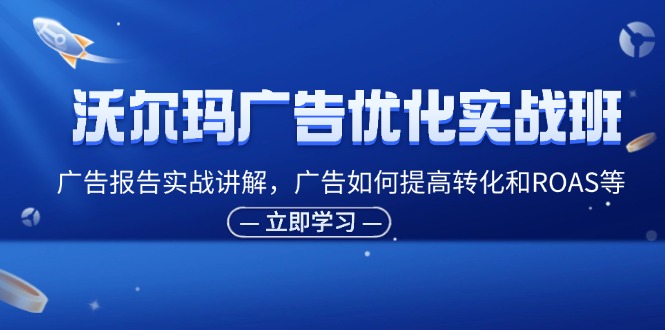 FY4646期-沃尔玛广告优化实战班，广告报告实战讲解，广告如何提高转化和ROAS等