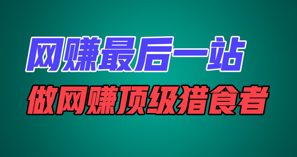 FY4498期-网赚最后一站，卖项目，做网赚顶级猎食者