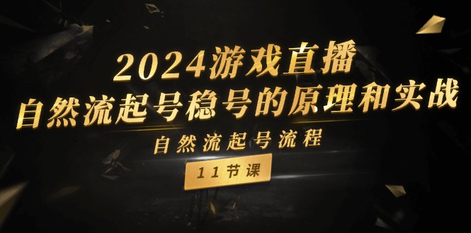 FY4550期-2024游戏直播自然流起号稳号的原理和实战，自然流起号流程（11节）