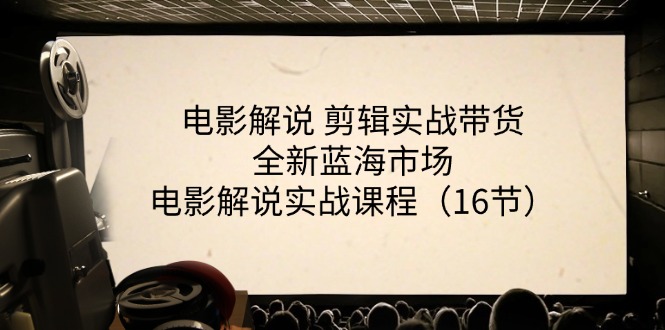 FY4400期-电影解说剪辑实战带货全新蓝海市场，电影解说实战课程（16节）