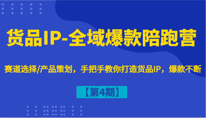 FY4246期-货品IP-全域爆款陪跑营【第4期】赛道选择/产品策划，手把手教你打造货品IP，爆款不断