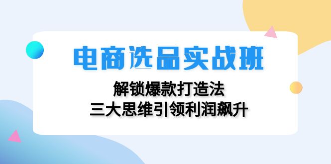 FY4256期-电商选品实战班：解锁爆款打造法，三大思维引领利润飙升