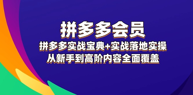 FY4093期-拼多多会员实战宝典+实战落地实操，从新手到高阶内容全面覆盖