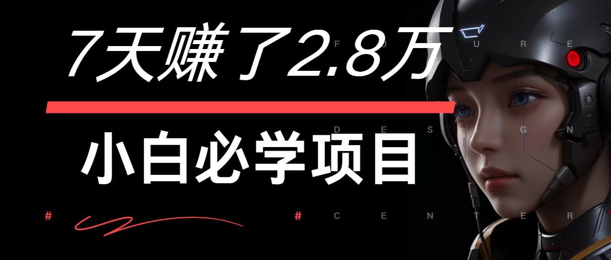 FY4254期-7天赚了2.8万！每单利润最少500+，轻松月入7万+小白有手就行