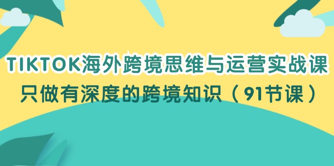 FY4728期-TIKTOK海外跨境思维与运营实战课，只做有深度的跨境知识（91节课）