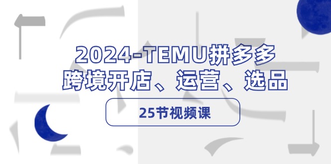 （12106期）2024-TEMU拼多多·跨境开店、运营、选品（25节视频课）