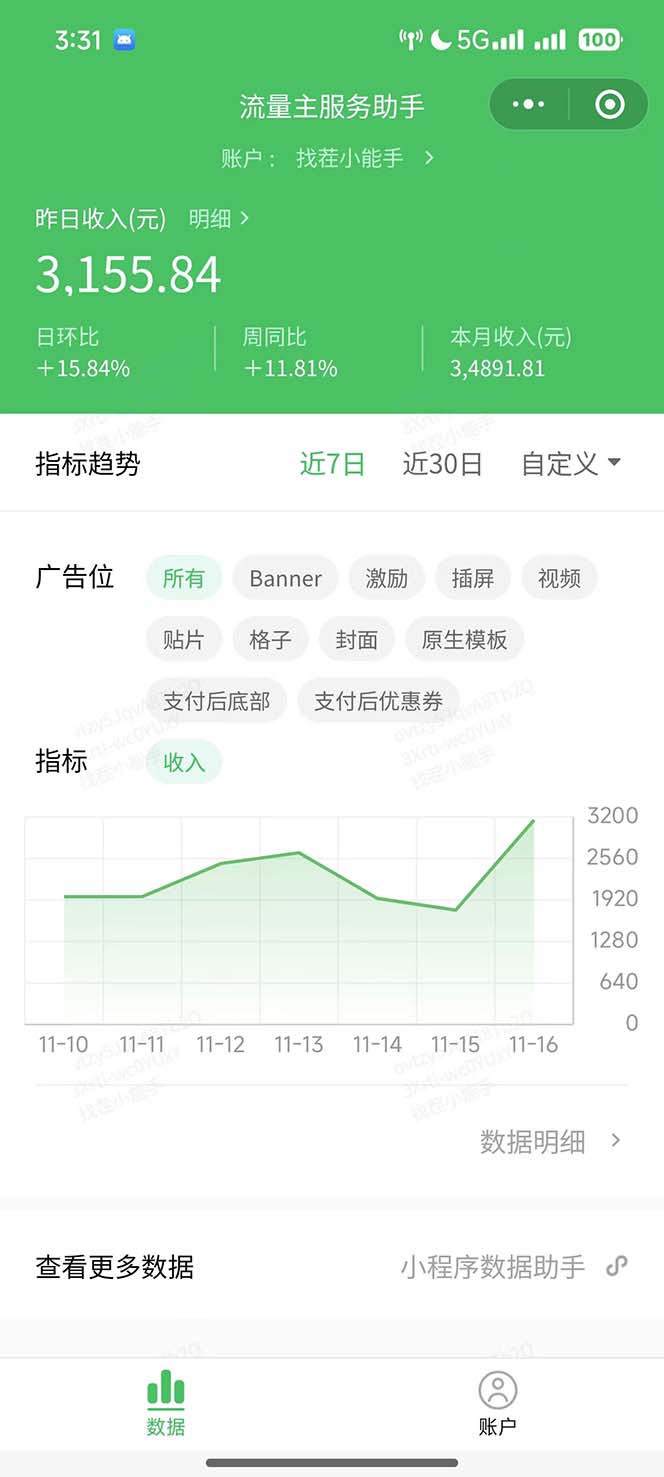 （13362期）微信小程序撸广告6.0升级玩法，全新变现方式，日均收益2000+